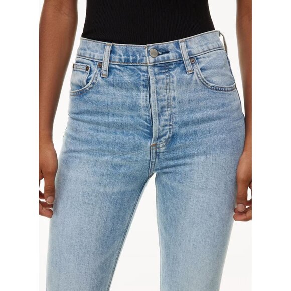 Aritzia Denim Forum The Yoko High-Rise Slim Jeans Light Blue Size 28 - Picture 5 of 10